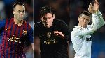 Vượt qua Messi và Ronaldo, Iniesta giành danh hiệu cầu thủ hay nhất châu Âu 2012